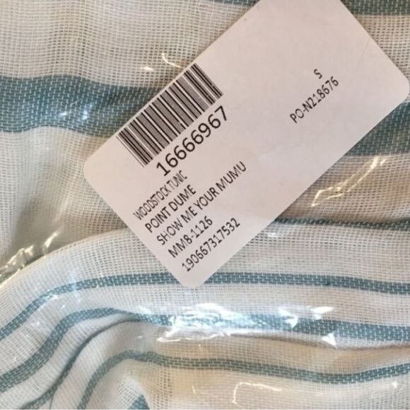 Show Me Your MuMu Point Dume Woodstock Stripe Cotton Tunic Mini Dress Sz S NWT - Picture 8 of 10
